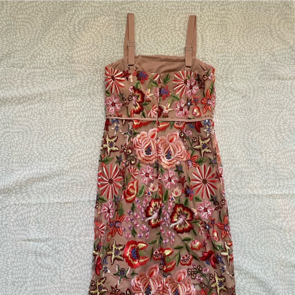SAM EDELMAN Floral Embroidered Midi Dress Size 0 NWT - Picture 5 of 14